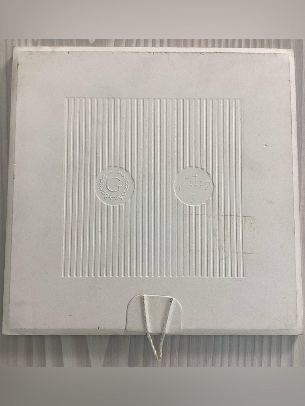 Vintage Delft Style WINDMILL Ceramic Tile/Trivet 6"x6" Back-stamp “G” in Wreath - Picture 4 of 5
